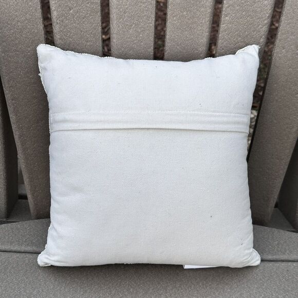 Pumpkin Patch Beaded Gold Pumpkin Throw Pillow Fall Thanksgiving Decor 12" x 12" - Picture 8 of 9